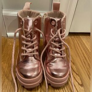 Old Navy Shiny Pink Boots, Size 8.5